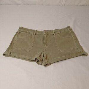American Eagle Outfitters Green Denim Easy Shortie Shorts Women's Size 16